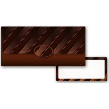 Obálka Dárková obálka na peníze Pruhy hnědé