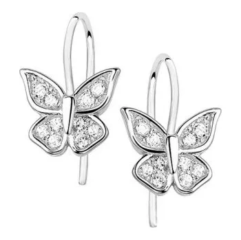 Náušnice Prosperk Stříbrné náušnice se zirkony - motýlci S1633
