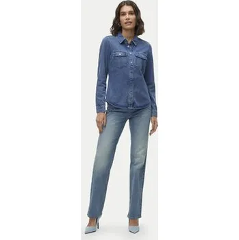 Dámská košile Vero Moda džínová košile Jennie 10313726 Tmavomodrá Regular Fit S