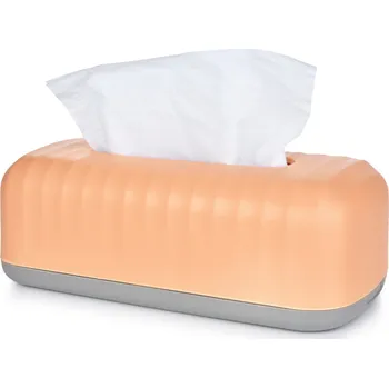 Úložný box BEAUTY | plastový box / krabička na papírové kapesníky meruňková Dedra