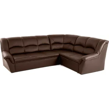 Sedací souprava Kožená rohová sedací souprava DUBAJ LUX XL, hnědá (s-12)