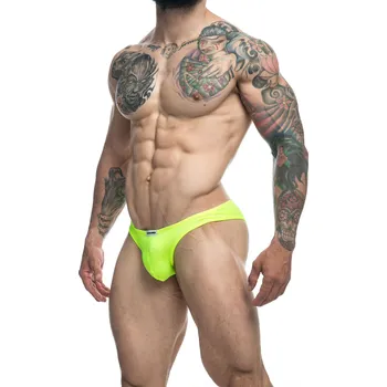 Slipy Justin+Simon Pánské Classic Bikiny Neon Green XL + Doprava zdarma