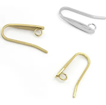 Materiál na výrobu šperku Náušnicové háčky s kroužkem - 1Ks+B - Nerez SL / 1Ks