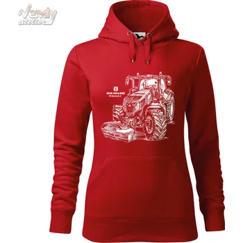 Pánská mikina Mikina - Traktor New Holland T8 Genesis S Barva: Červená (07), Velikost: XS, Střih: Dámské