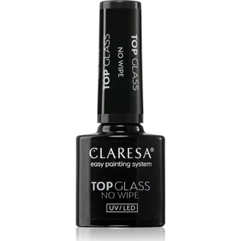 Kosmetika Claresa UV/LED Top Glass No Wipe vrchní gelový lak pro ochranu a lesk bez výpotku 5 g