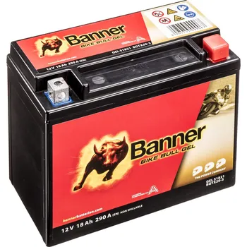 Motobaterie baterie gelová 12V, YTX20L-BS, 18Ah, 290A, BANNER Bike Bull GEL 175x87x155