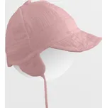 Dětská letní mušelínová čepička s kšiltem New Baby růžová, vel. 80/86