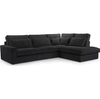 Sedací souprava Rohová sedací souprava LINCOLN LUX, pravá, černá (Tilia 100)