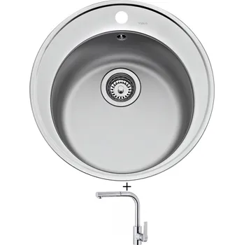 Nerezový dřez SET Teka STARBRIGHT 45 E-XN 1B ORB X nerez + Teka IN 938 CR chrom