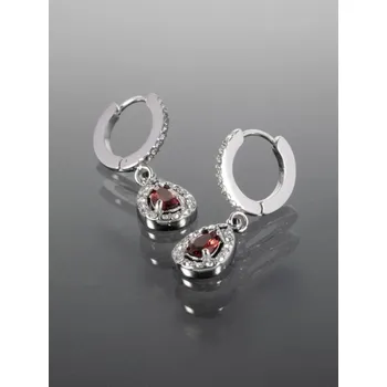 Náušnice Prosperk Náušnice elegantní třpytivé červené slzičky S5054