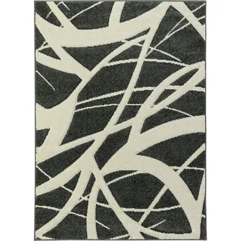 Koberec Breno Kusový koberec PORTLAND 57/RT4E, 80x140 cm, Černá/Vícebarevné