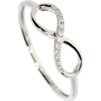 Prsten Zlatnictví Helios Zlatý prsten nekonečno s Diamanty