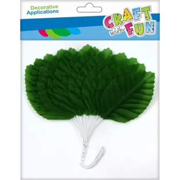 Craft with Fun CF DEKORACE DEKORACE DRÁTĚNÝ LIST 5,5CM 12KS ZELENÁ12/960