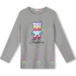 KUGO DÍVČÍ TRIČKO S MEDVÍDKEM DLOUHÝ RUKÁV Barva: Šedá, Velikost: 158