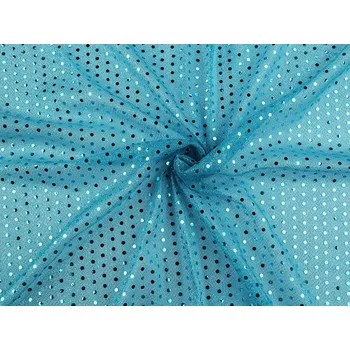 Flitrový úplet Ø4 mm, barva 6 modrá azurová