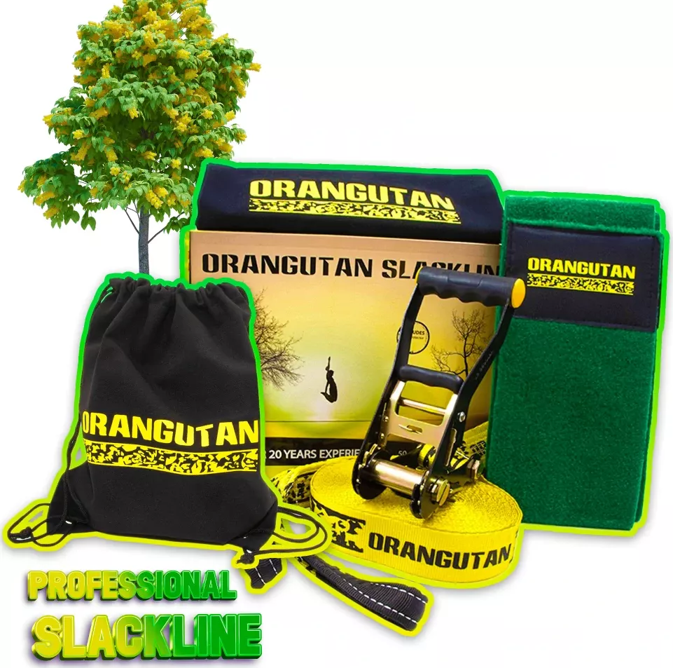 ORANGUTAN SLACKLINE 15M - 50MM s ochranou stromů