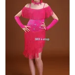 Dívčí taneční LATINO šaty JASICA - 5 dílů Tmavě růžová 160