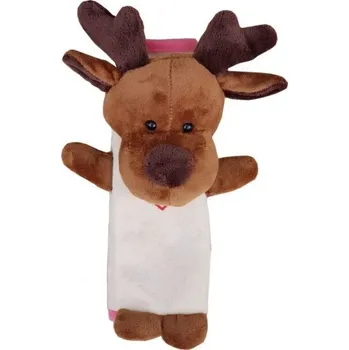 Návlek na bezpečnostní pás Potah bezpečnostního pásu 4Car REINDEER UNI Hnědá, Bílá, Růžová