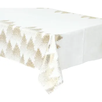 ubrus Atmosphera Ubrus s vánočním motivem Zlaté stromky, 140 x 360 cm