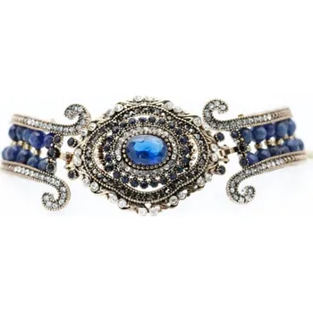 Náramek Luxusní orientální náramek zdobený s korálky Asira - více barev Tmavě modrá