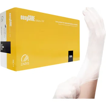 Pracovní rukavice easyCare Rukavice LATEX bez pudru - L 100ks Velikost: M