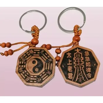 Přívěsek Přívěsek dřevěný JIN-JANG č.4 (průměr cca 3,5 cm)