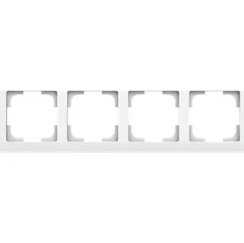 vypínač ABB Zoni Rámeček čtyřnásobný pro vodorovnou i svislou montáž matná bílá