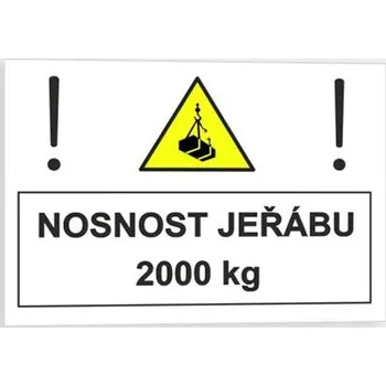 Traiva s.r.o. Nosnost jeřábu 2000 kg Verze: Plast 297 x 210 mm (A4) tl. 0.5 mm - Kód: 02965