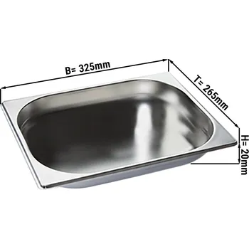 Dóza na potraviny G.Gastro GN nádoba 1/2 - hloubka 20 mm