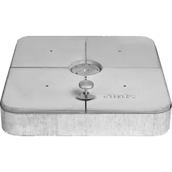 Stojan na slunečník Glatz Mobilní stojan Glatz 150 kg, 80x80x14 cm, zinkovaná konstrukce, betonové zátěže, příruba M4