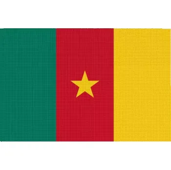 Vlajka Pelisport Kamerunská vlajka tištěná 6 x 4 cm