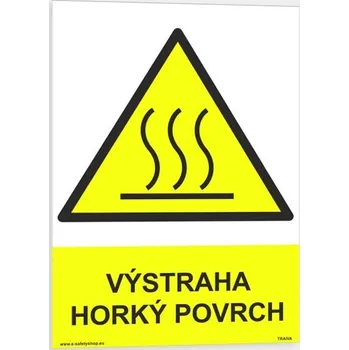 Traiva s.r.o. Výstraha horký povrch Verze: Samolepka 148 x 210 mm (A5) tl. 0.1 mm - Kód: 13613