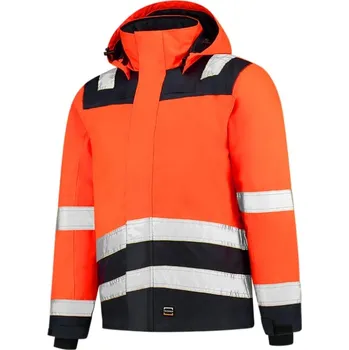 MALFINI TRICORP MIDI PARKA HV BICOLOR T51 unisex reflexní bunda Barva: oranžová, Velikost: 3XL