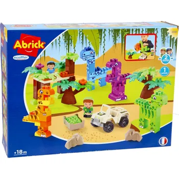 ostatní stavebnice Abrick Écoiffier Stavebnice Dino Park s autíčkem a zvířátky od 18 měsíců
