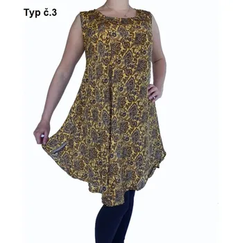 Dámské šaty Hedvábné dámské letní šaty bez rukávů Flora Typ č.03