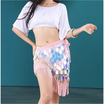 Šátek Síťový šátek na boky s velkými flitry Persea Světle růžová