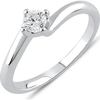 Prsten Lillian Vassago Zásnubní diamantový prsten z bílého zlata LLV59-DR049W Velikost prstenu: 59