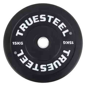 TRUESTEEL Černé bumper kotouče 15 kg - logo