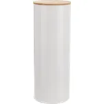 Orion Dóza na potraviny, plechová, bílá, s bambusovým víčkem - 2,7l