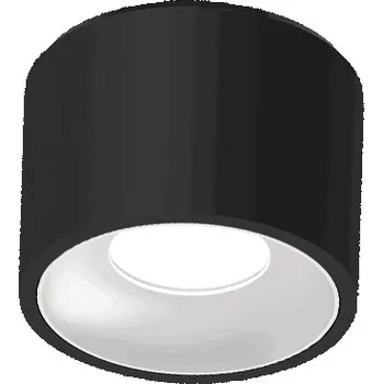 Illuxtron Elegantní stropní váleček Fido 105 Teplota chromatičnosti: 3000 Kelvinů, Barva vnější / barva vnitřní: Černá / Bílá, Úhel vyzařování: 80° F32A03765D02