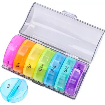 Dávkovač léků Týdenní dávkovač na léky XJ5271 14 x 6,5 cm barevný