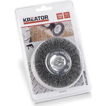 Brusný kartáč Kartáče okružní, ocelové, stopka, Ø 75 - 100 mm, Kreator - 100 mm