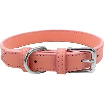 Obojek pro psa Kožený obojek pro psy (růžový) Velikost: XS
