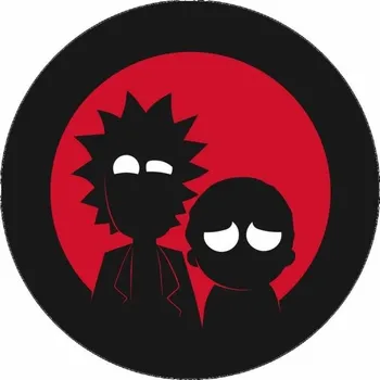 Jedlá dekorace na dort Jedlý papír Rick a Morty červené pozadí 19,5 cm