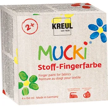 Speciální výtvarná barva C.Kreul Mucki Stoff-Fingerfarbe 4x 150 ml