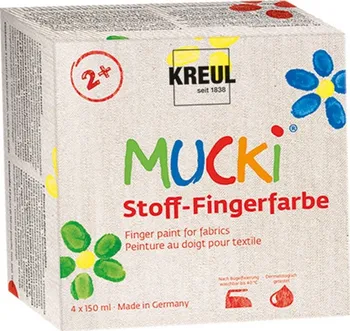 Speciální výtvarná barva C.Kreul Mucki Stoff-Fingerfarbe 4x 150 ml