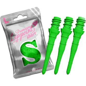 Příslušenství pro šipky L-Style Hroty Soft Lip Point Premium Short 2BA Neon Green