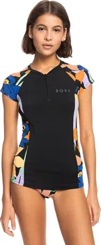 Dámské tričko Roxy Caps Sleeve Lycra KVJ6/Anthracite Flower Jammin