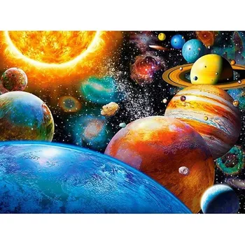 Diamantové malování Sada na diamantové malování Sluneční soustava