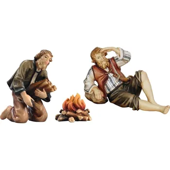 Vánoční dekorace Ornatis Dva poutníci Provedení: Přírodní bez malování, Velikost stojících figur dospělých postav: 8 cm